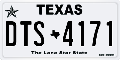 TX license plate DTS4171