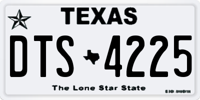 TX license plate DTS4225