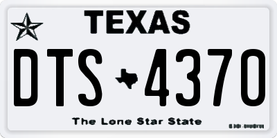 TX license plate DTS4370