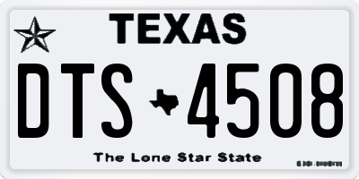 TX license plate DTS4508