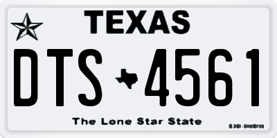 TX license plate DTS4561