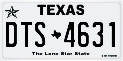 TX license plate DTS4631