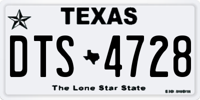 TX license plate DTS4728