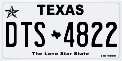 TX license plate DTS4822