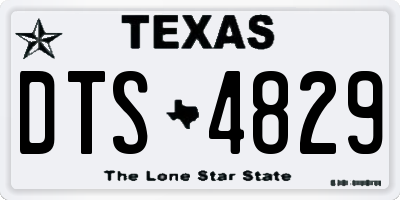 TX license plate DTS4829
