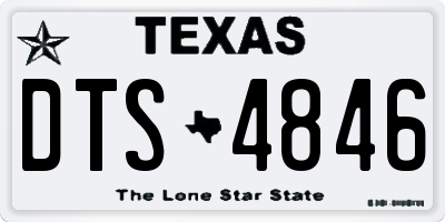 TX license plate DTS4846