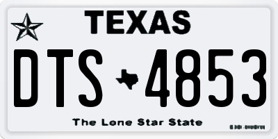 TX license plate DTS4853
