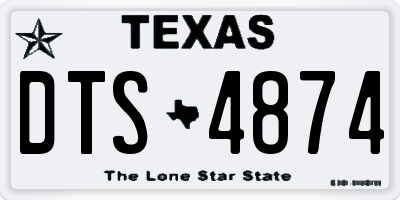 TX license plate DTS4874