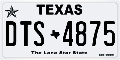 TX license plate DTS4875