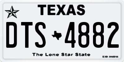 TX license plate DTS4882