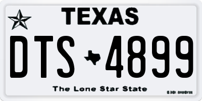 TX license plate DTS4899