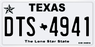 TX license plate DTS4941