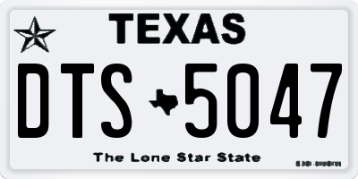 TX license plate DTS5047