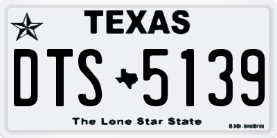 TX license plate DTS5139