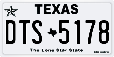TX license plate DTS5178