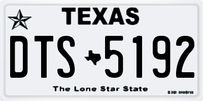 TX license plate DTS5192
