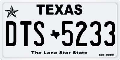 TX license plate DTS5233
