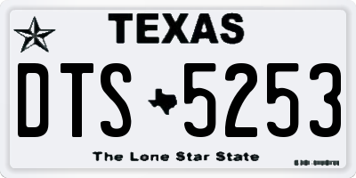 TX license plate DTS5253