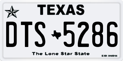 TX license plate DTS5286