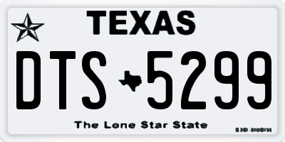 TX license plate DTS5299