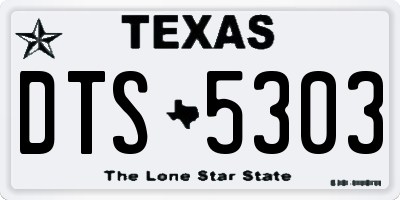 TX license plate DTS5303
