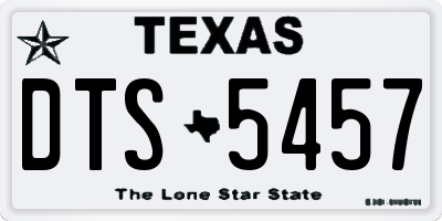 TX license plate DTS5457