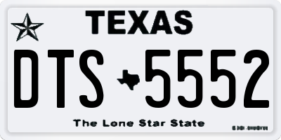 TX license plate DTS5552