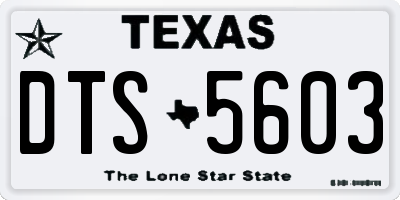 TX license plate DTS5603