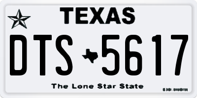TX license plate DTS5617