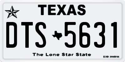 TX license plate DTS5631