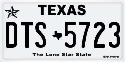 TX license plate DTS5723