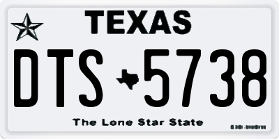TX license plate DTS5738