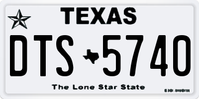 TX license plate DTS5740