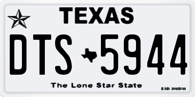 TX license plate DTS5944