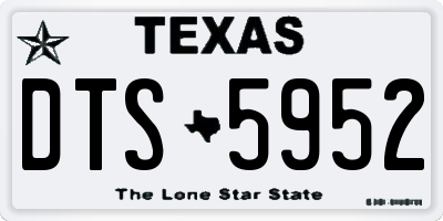 TX license plate DTS5952