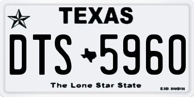 TX license plate DTS5960