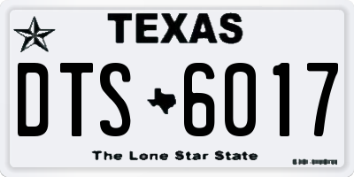 TX license plate DTS6017