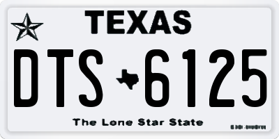 TX license plate DTS6125