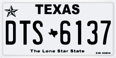 TX license plate DTS6137