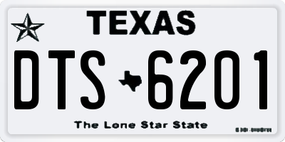 TX license plate DTS6201