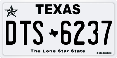 TX license plate DTS6237