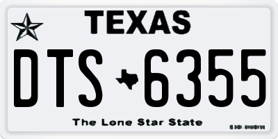 TX license plate DTS6355