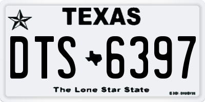 TX license plate DTS6397