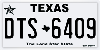 TX license plate DTS6409