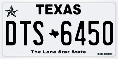 TX license plate DTS6450