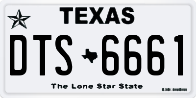 TX license plate DTS6661