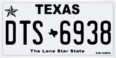 TX license plate DTS6938