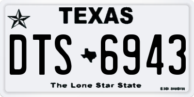 TX license plate DTS6943