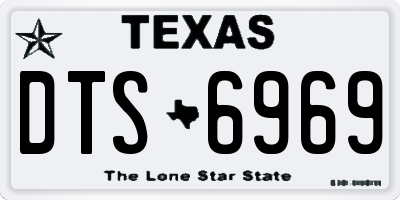 TX license plate DTS6969