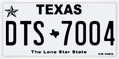 TX license plate DTS7004